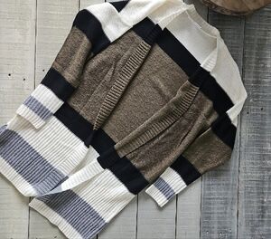 #21 Cozy Black and Gray Knit Cardigan Sweater